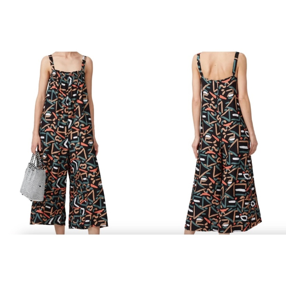 The Odells Smocked Front Geometric Jumpsuit